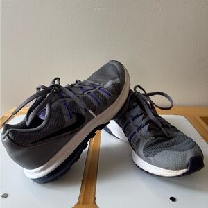 Nike Women’s Air Max Dynasty Running Gray and Purple Sneakers